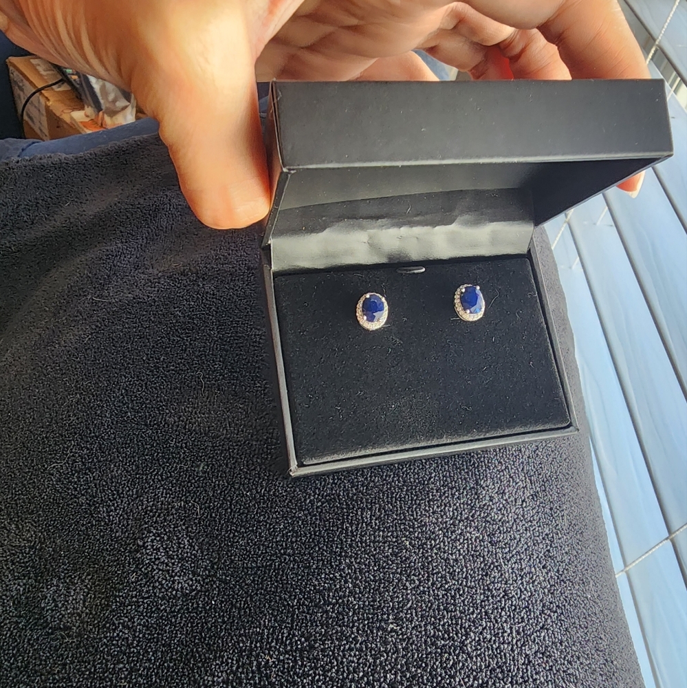 Macy's Fine Crystal Round Halo Stud Earrings